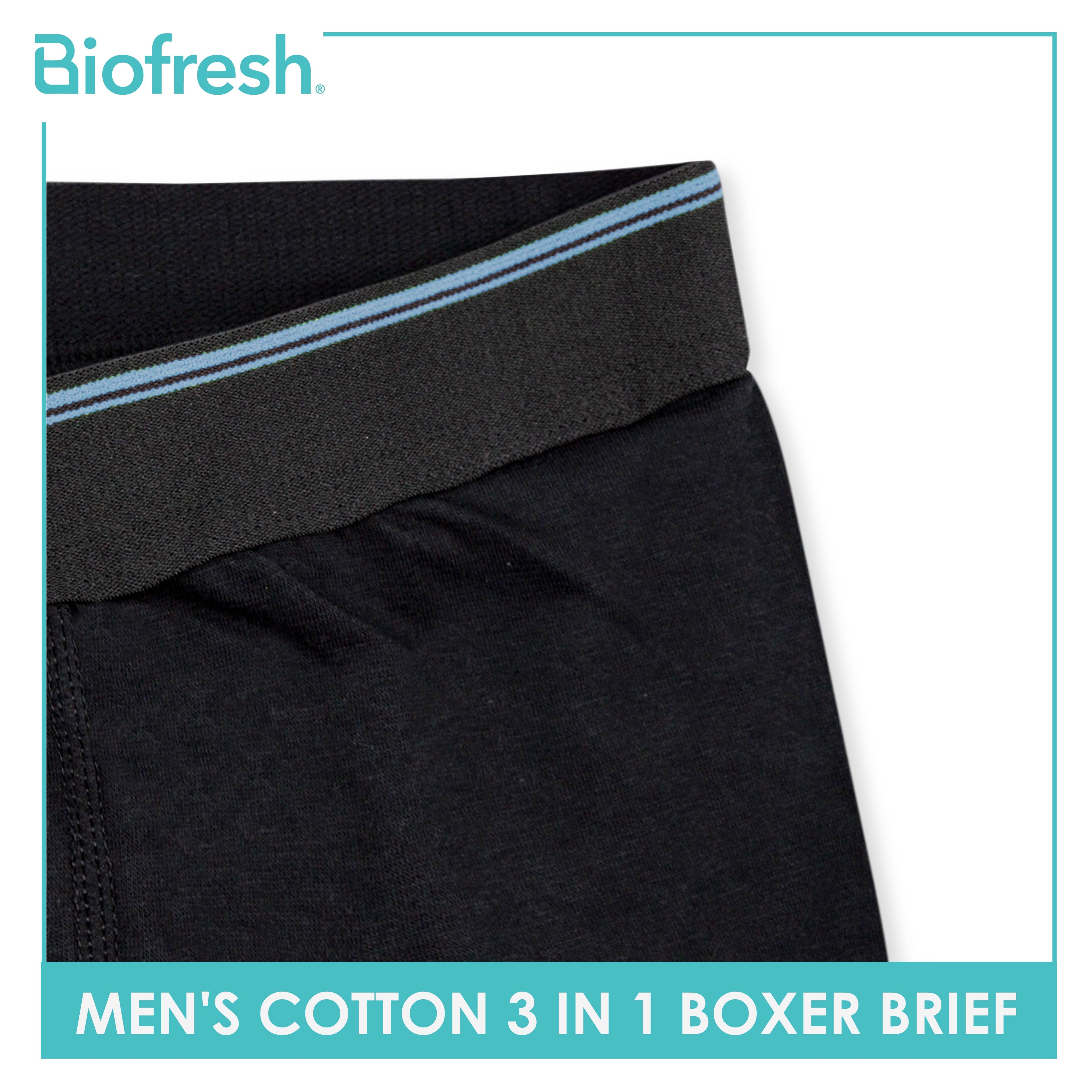 Biofresh Men's Antimicrobial Cotton Boxer Brief 3 pieces in a pack UMBBG9