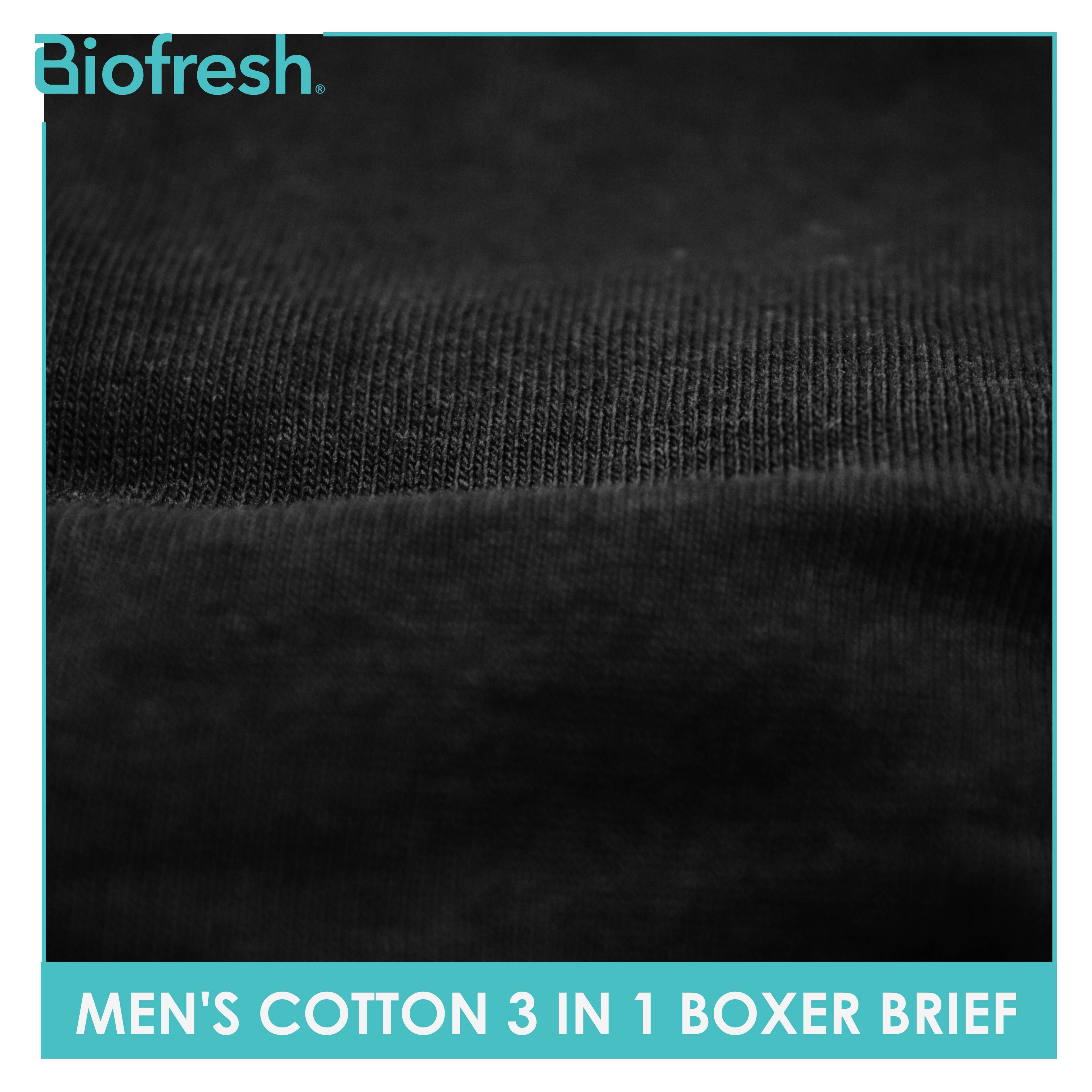 Biofresh Men's Antimicrobial Cotton Boxer Brief 3 pieces in a pack UMBBG9
