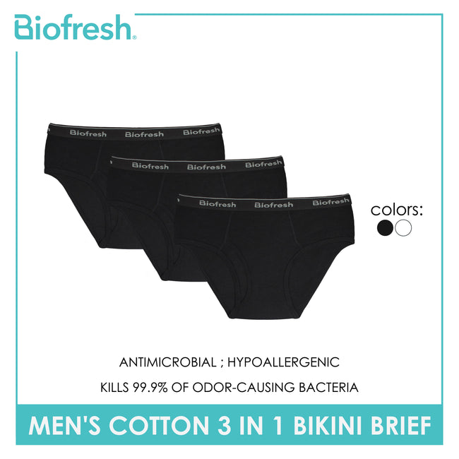 Biofresh Men's Antimicrobial Cotton Bikini Brief 3 pieces in a pack UMBCG9