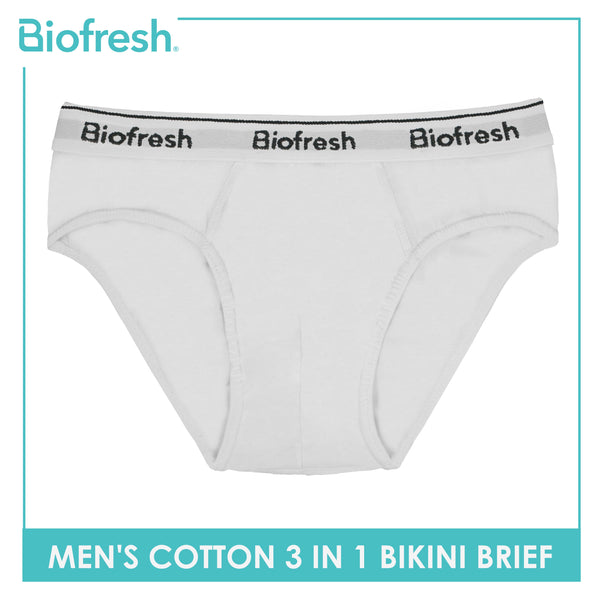 Biofresh Men's Antimicrobial Cotton Bikini Brief 3 pieces in a pack UMBKG0101