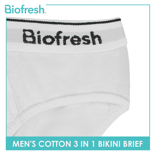 Biofresh Men's Antimicrobial Cotton Bikini Brief 3 pieces in a pack UMBKG0101
