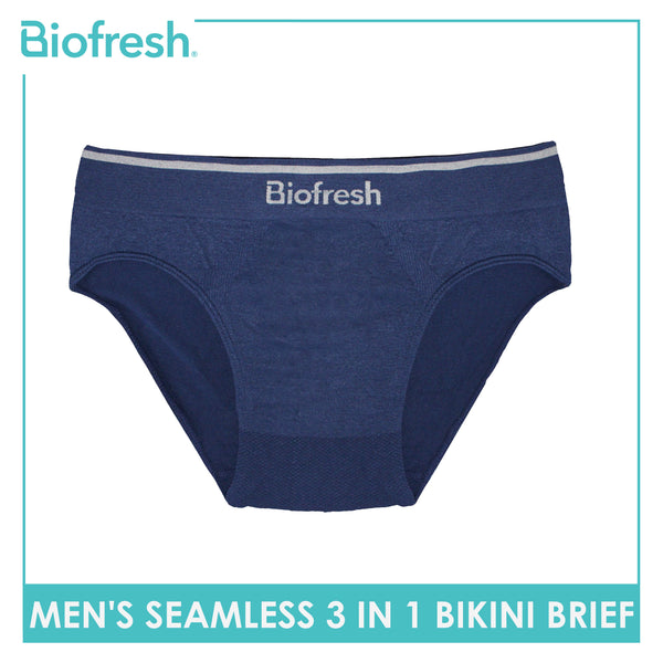 Biofresh Men's Antimicrobial Seamless Bikini Brief 3 pieces in a pack UMBSG8