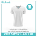 Biofresh Men's Antimicrobial Cotton Classic Regular Fit V-Neck Shirt 1 piece UMSCV1