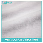 Biofresh Men's Antimicrobial Cotton Classic Regular Fit V-Neck Shirt 1 piece UMSCV1