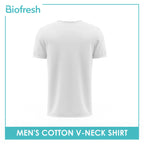 Biofresh Men's Antimicrobial Cotton Premium Slim Fit V-Neck Shirt 1 piece UMSPV1