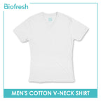 Biofresh Men's Antimicrobial Cotton Premium Slim Fit V-Neck Shirt 1 piece UMSPV1