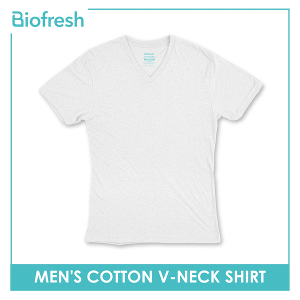 Biofresh Men's Antimicrobial Cotton Premium Slim Fit V-Neck Shirt 1 piece UMSPV1