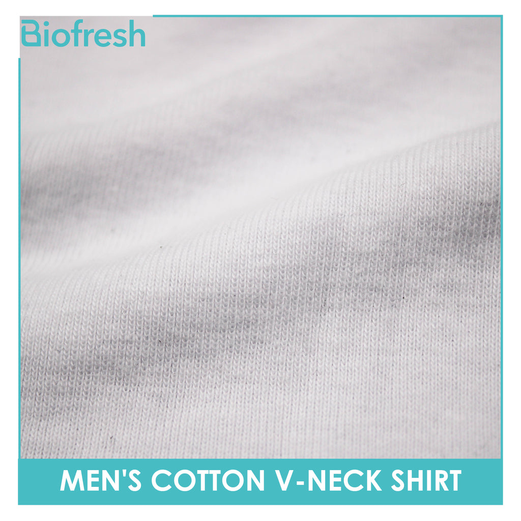 Biofresh Men's Antimicrobial Cotton Premium Slim Fit V-Neck Shirt 1 piece UMSPV1