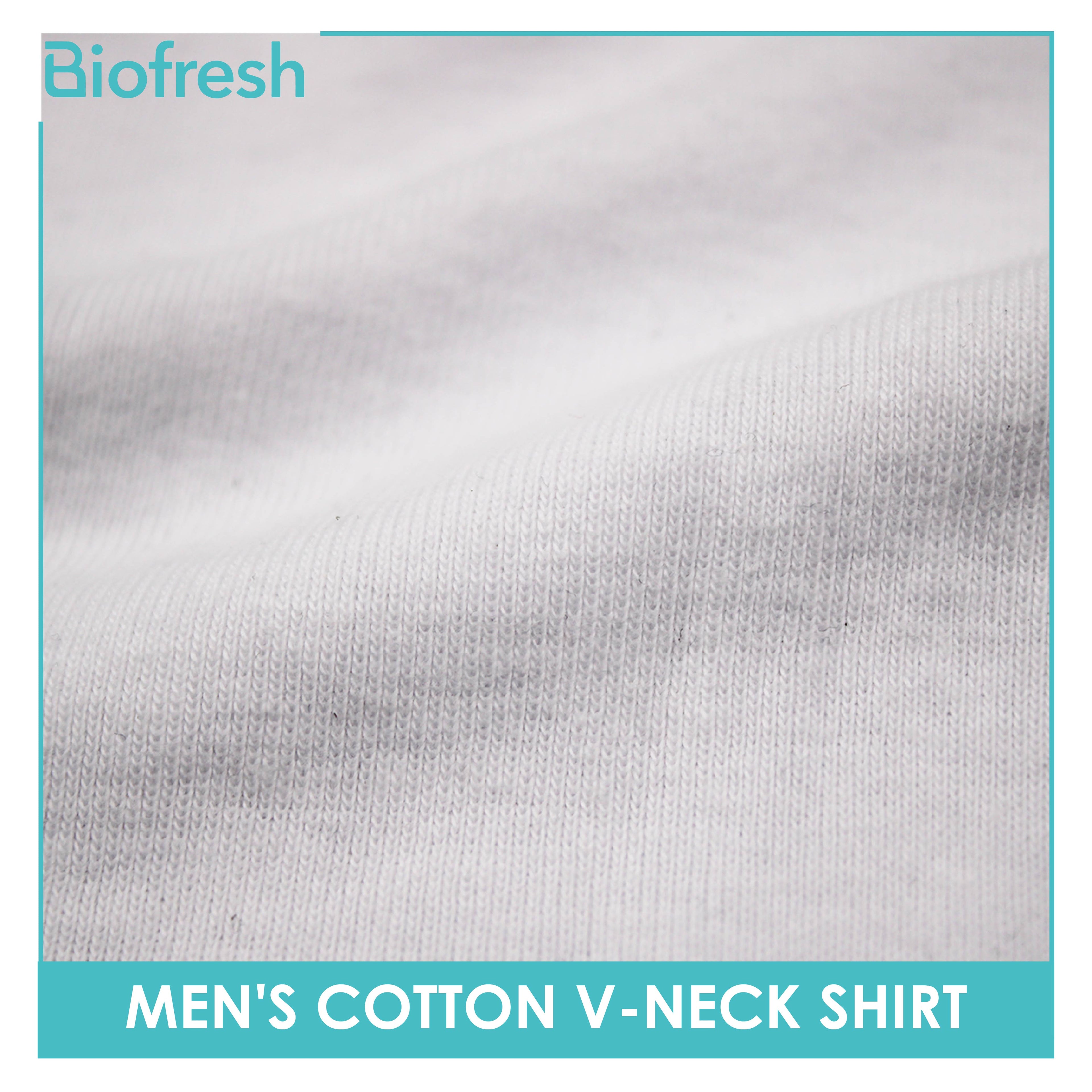 Biofresh Men's Antimicrobial Cotton Premium Slim Fit V-Neck Shirt 1 piece UMSPV1