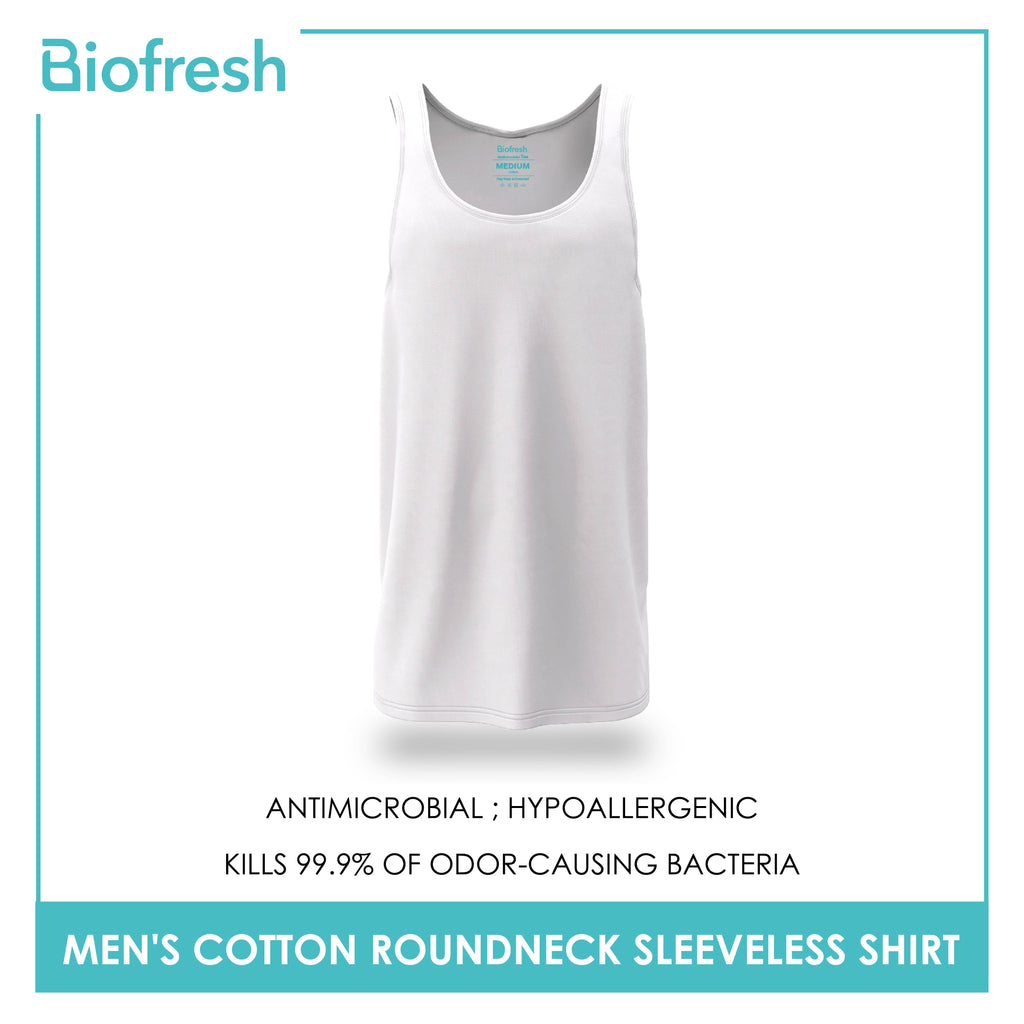 Biofresh Men's Antimicrobial Cotton Classic Regular Fit Roundneck Sleeveless Shirt 1 piece UMSSC1