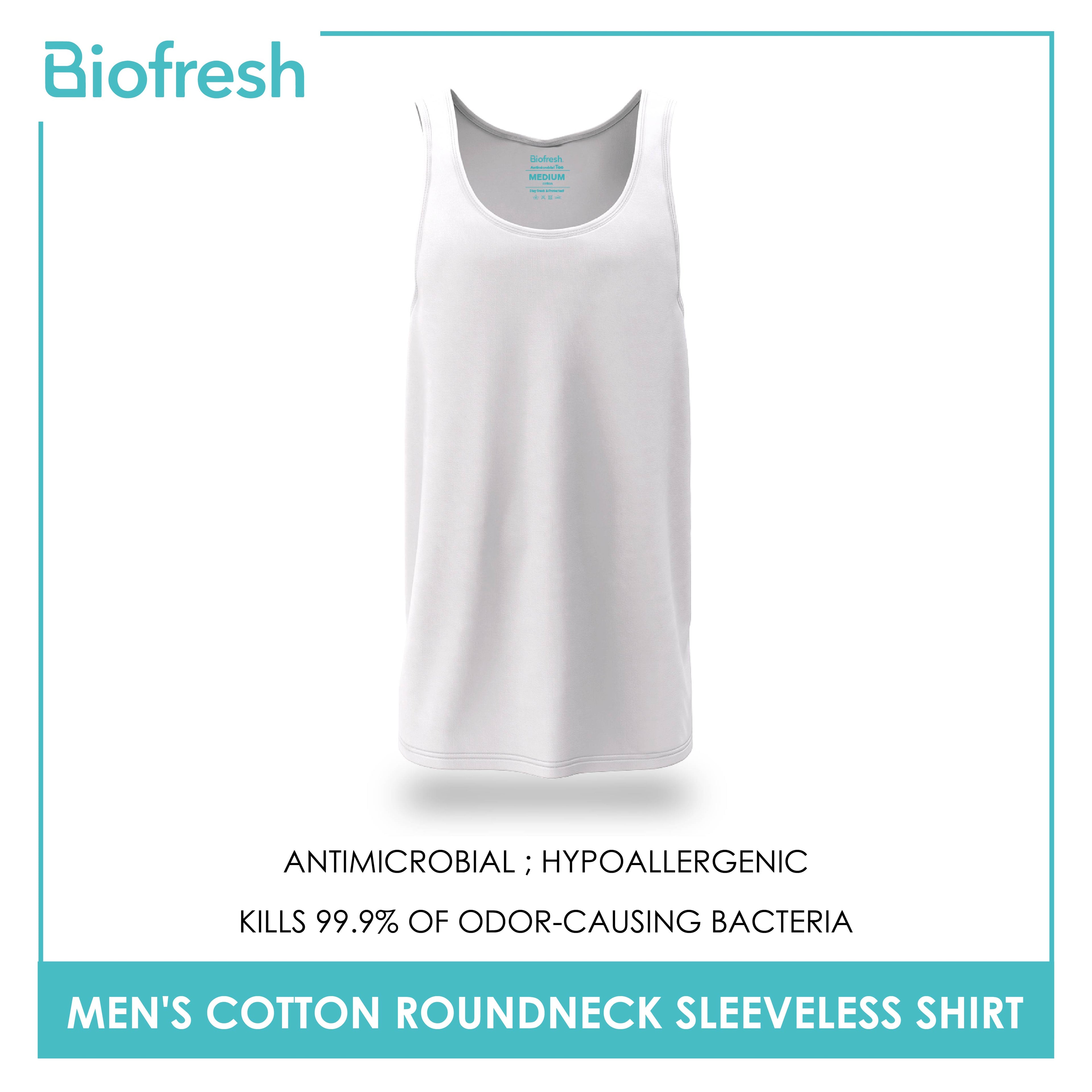 Biofresh Men's Antimicrobial Cotton Classic Regular Fit Roundneck Sleeveless Shirt 1 piece UMSSC1