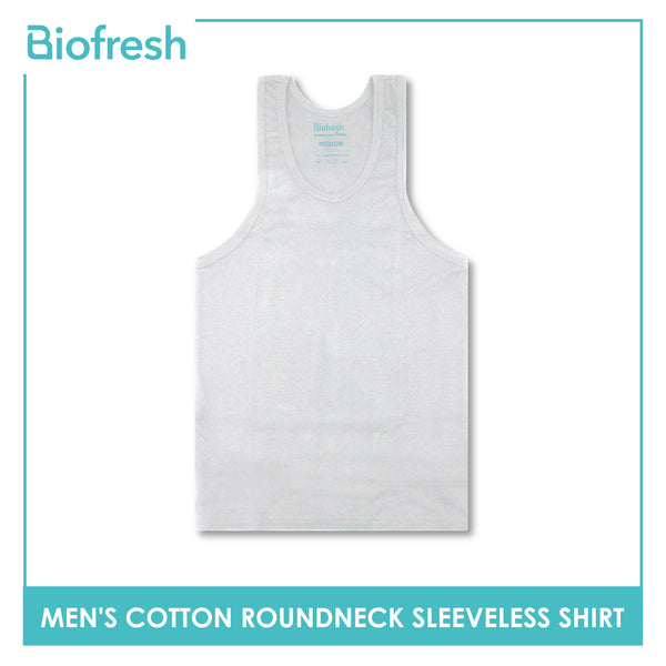Biofresh Men's Antimicrobial Cotton Classic Regular Fit Roundneck Sleeveless Shirt 1 piece UMSSC1
