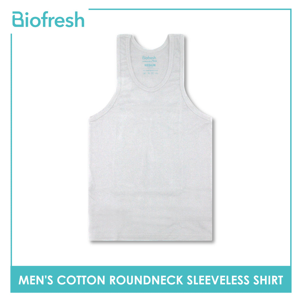 Biofresh Men's Antimicrobial Cotton Premium Slim Fit Roundneck Sleeveless Shirt 1 piece UMSSP1