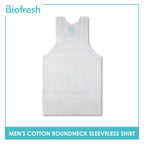 Biofresh Men's Antimicrobial Cotton Premium Slim Fit Roundneck Sleeveless Shirt 1 piece UMSSP1