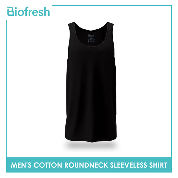Biofresh Men's Antimicrobial Cotton Premium Slim Fit Roundneck Sleeveless Shirt 1 piece UMSSP1
