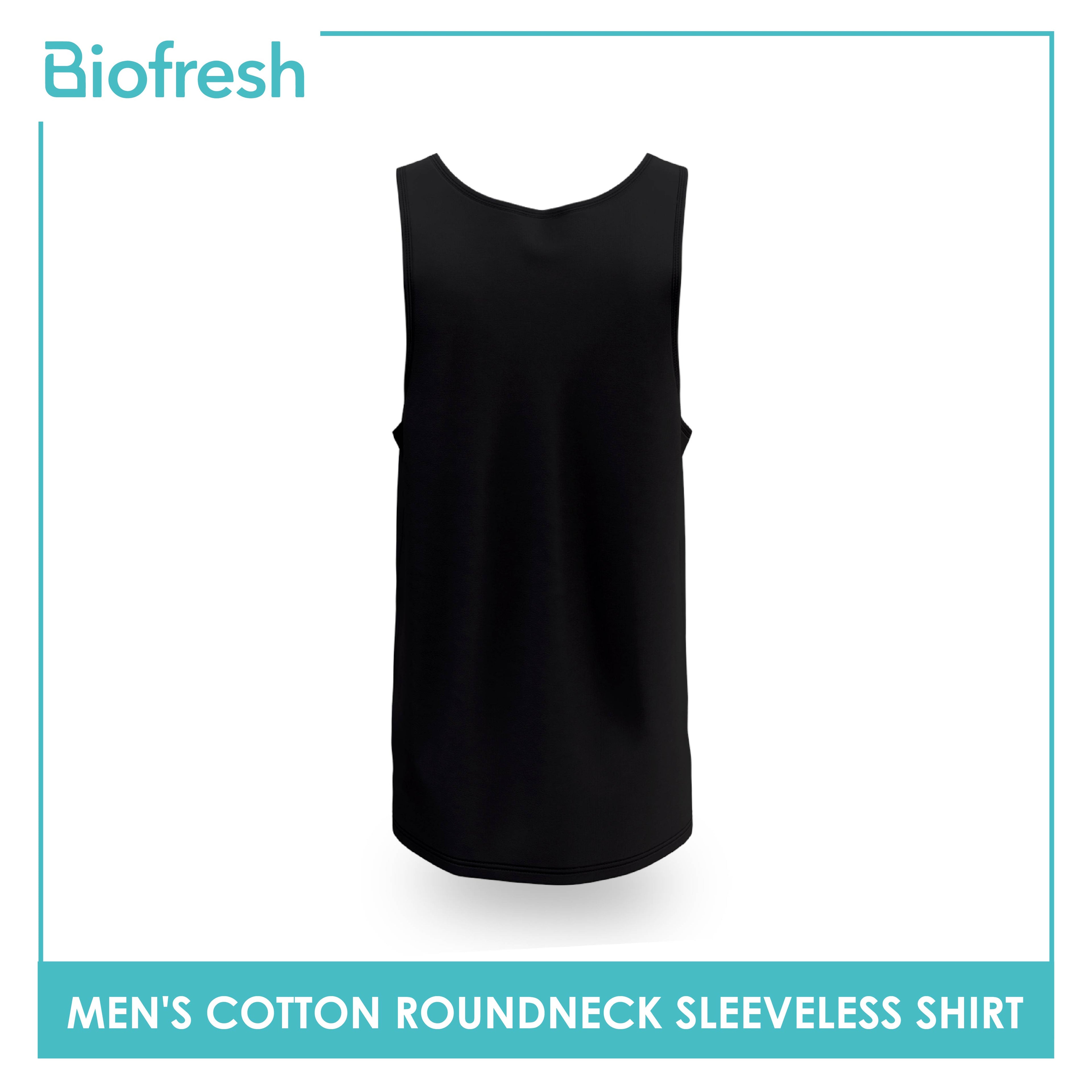 Biofresh Men's Antimicrobial Cotton Premium Slim Fit Roundneck Sleeveless Shirt 1 piece UMSSP1