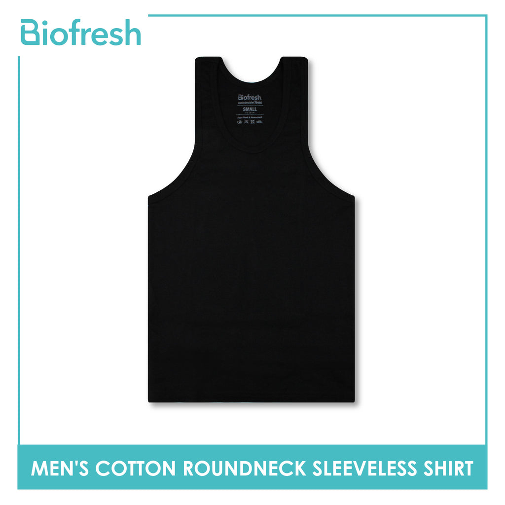 Biofresh Men's Antimicrobial Cotton Premium Slim Fit Roundneck Sleeveless Shirt 1 piece UMSSP1