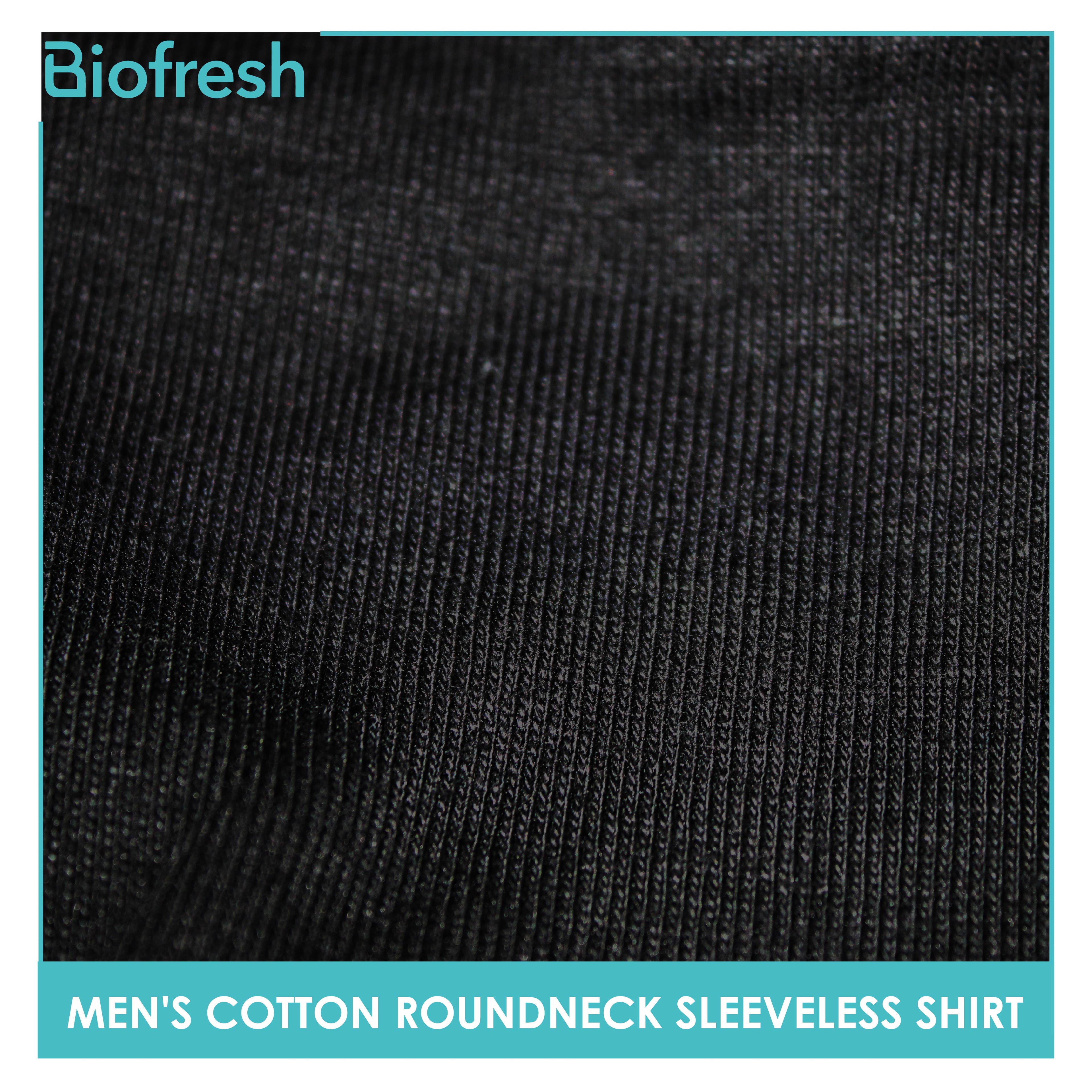 Biofresh Men's Antimicrobial Cotton Premium Slim Fit Roundneck Sleeveless Shirt 1 piece UMSSP1