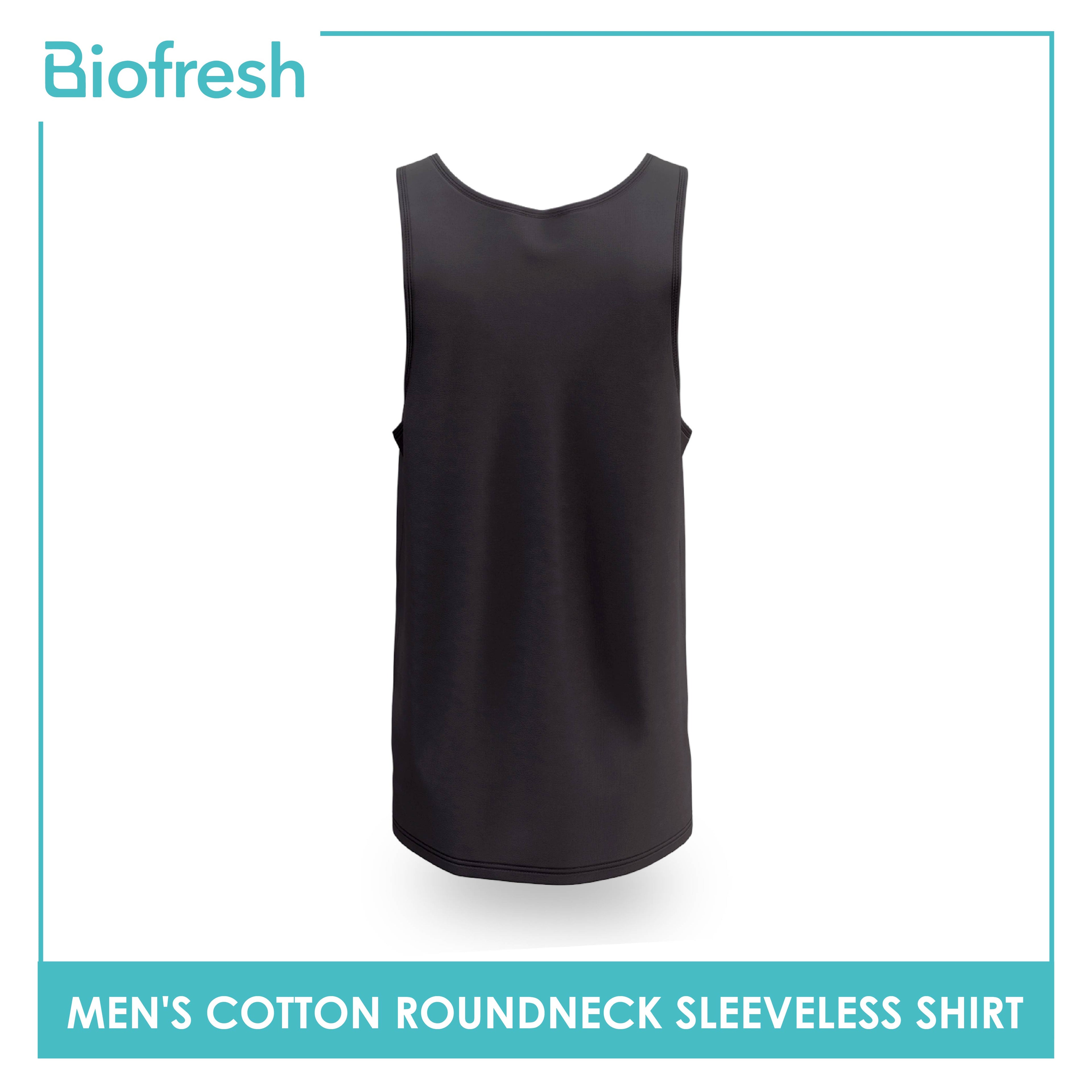 Biofresh Men's Antimicrobial Cotton Premium Slim Fit Roundneck Sleeveless Shirt 1 piece UMSSP1