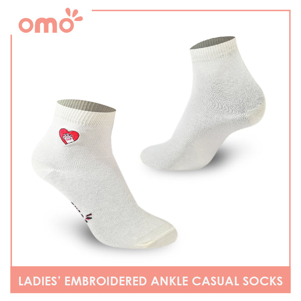 OMO OLCE1805 Ladies Cotton Ankle Casual Socks 1 Pair (4364841418857)