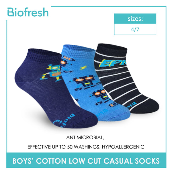 Biofresh RBCKG1810 Boys Cotton Low Cut Casual Socks (4759684317289)