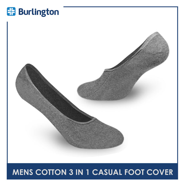 Burlington BMFCG4 Men's No Show Casual Socks 3-in-1 Pack (4708213325929)