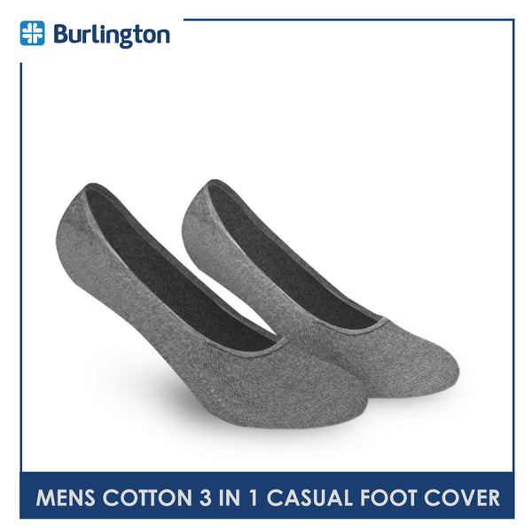 Burlington BMFCG4 Men's No Show Casual Socks 3-in-1 Pack (4708213325929)