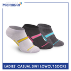Microban Ladies’ Cotton Lite Thin Casual Low Cut Socks 3 pairs in a pack VLCKG14