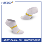 Microban Ladies’ Cotton Lite Thin Casual Low Cut Socks 3 pairs in a pack VLCKG14