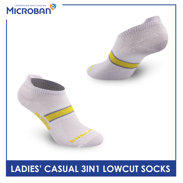 Microban Ladies' Cotton Lite Casual Low Cut Socks 3 pairs in a pack VLCKG15