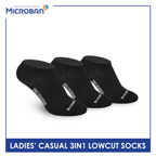 Microban Ladies’ Cotton Lite Thin Casual Low Cut Socks 3 pairs in a pack VLCKG16