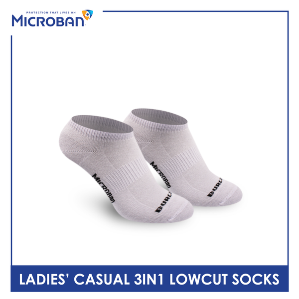 Microban Ladies' Cotton Lite Casual Low Cut Socks 3 pairs in a pack VLCKG16