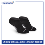 Microban Ladies’ Cotton Lite Thin Casual Low Cut Socks 3 pairs in a pack VLCKG16