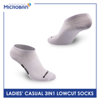 Microban Ladies’ Cotton Lite Thin Casual Low Cut Socks 3 pairs in a pack VLCKG16