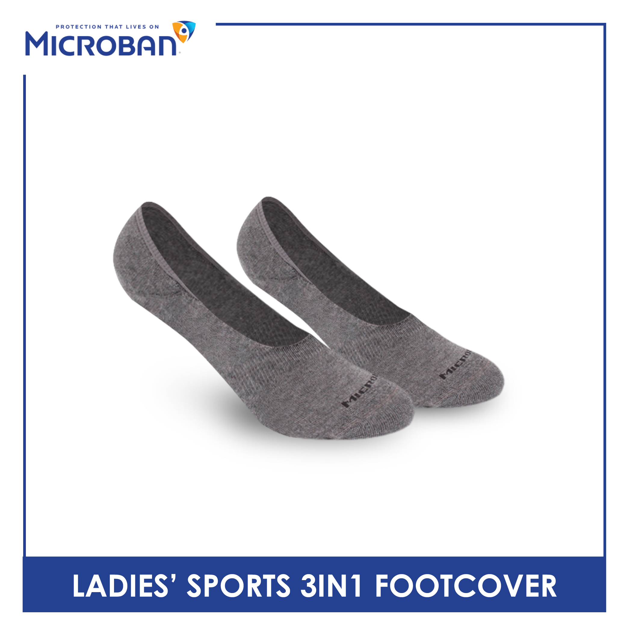 Microban Ladies' Cotton Thick Sports Foot Cover 3 pairs in a pack VLSFG5