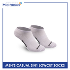 Microban Men’s Cotton Lite Thin Casual Low Cut Sock 3 pairs in a pack VMCKG10