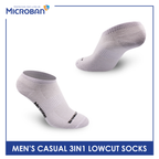 Microban Men’s Cotton Lite Thin Casual Low Cut Sock 3 pairs in a pack VMCKG10