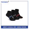 Microban Men's Cotton Lite Casual Ankle Sock 3 pairs in a pack VMCKG9