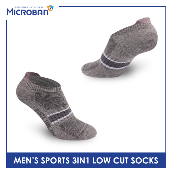 Microban Men's Cotton Thick Sports Low Cut Socks 3 pairs in a pack VMSKG16