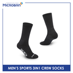 Microban Men's Cotton Thick Sports Crew Socks 3 pairs in a pack VMSKG20