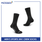 Microban Men's Cotton Thick Sports Crew Socks 3 pairs in a pack VMSKG20