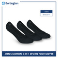 Burlington BMFCSG2 Men's Thick Cotton No Show Sports Socks with anti slip gel 3 pairs in a pack (4368111042665)