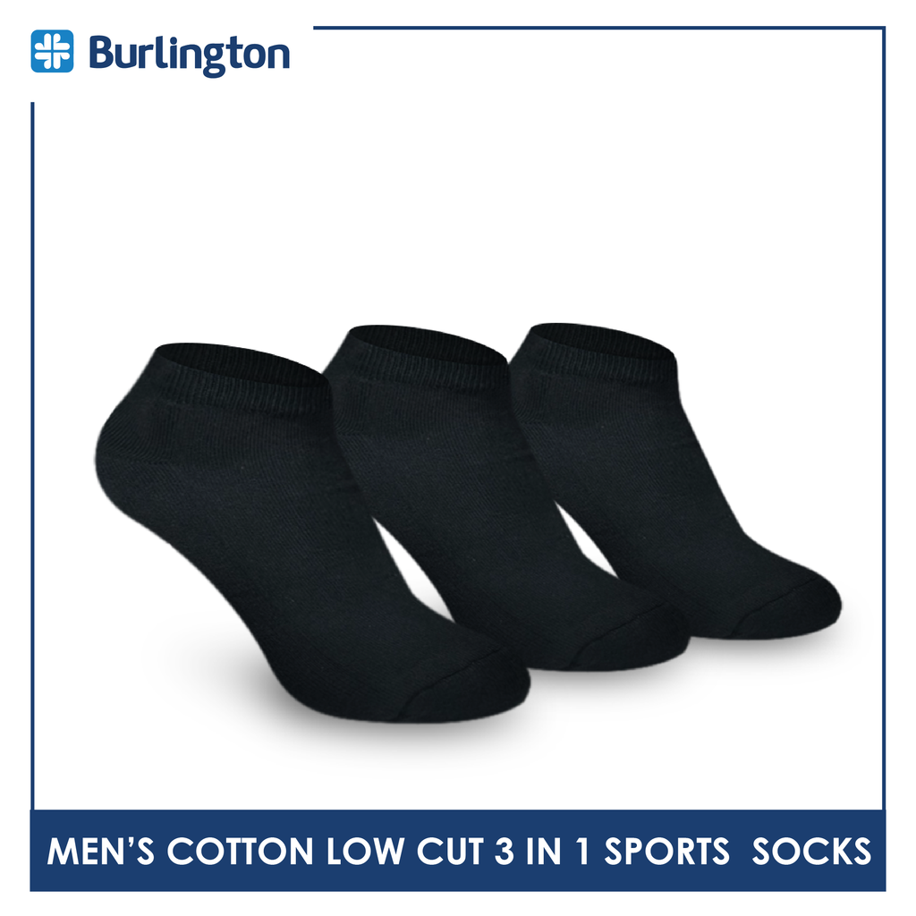 Burlington BML-219 Men's Thick Low Cut Sports Socks 3 pairs in a pack (4357825036393)