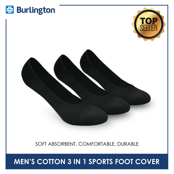 Burlington BMSFG3 Men's Thick Cotton No Show Sports Socks 3 pairs in a pack (4700281929833)