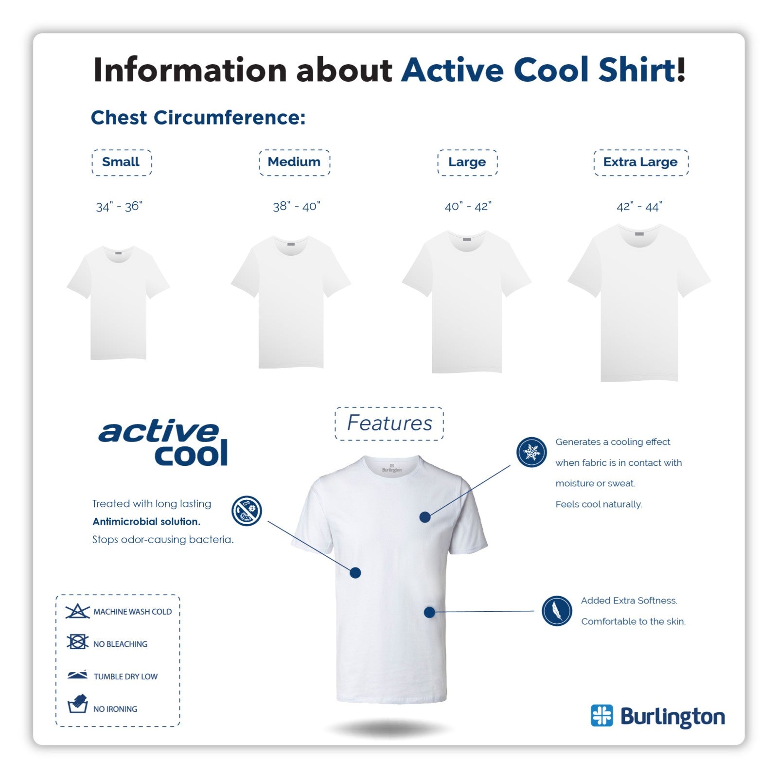 Burlington Men's V-Neck Shirt Plain White Cotton Tshirt GTMSV1