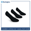 Burlington CSNG90G Children's Cotton No Show Casual Socks 3 pairs in a pack (4796260024425)