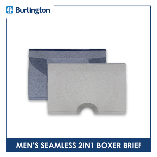 Burlington Men's OVERRUNS Nylon 2IN1 Boxer Brief OGTMBBGCO1 (Limited Time Offer)