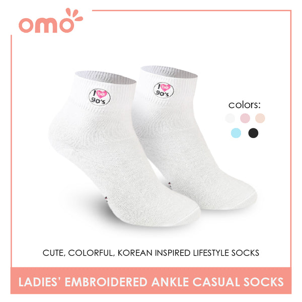 OMO OLCE9208 Ladies Cotton Ankle Casual Socks 1 Pair (4759020044393)