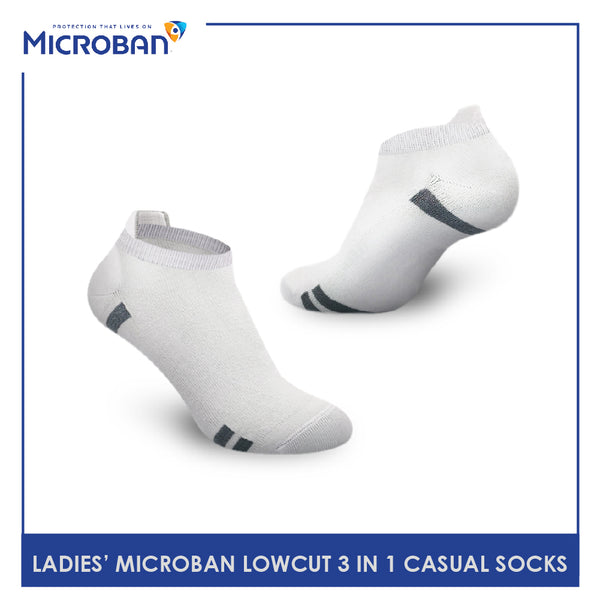 Microban VLCKG10 Ladies Cotton Low Cut Casual Socks 3 pairs in a pack (4699523055721)
