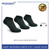 Microban Ladies' Cotton Lite Casual Low Cut Socks 3 pairs in a pack VLCKG9